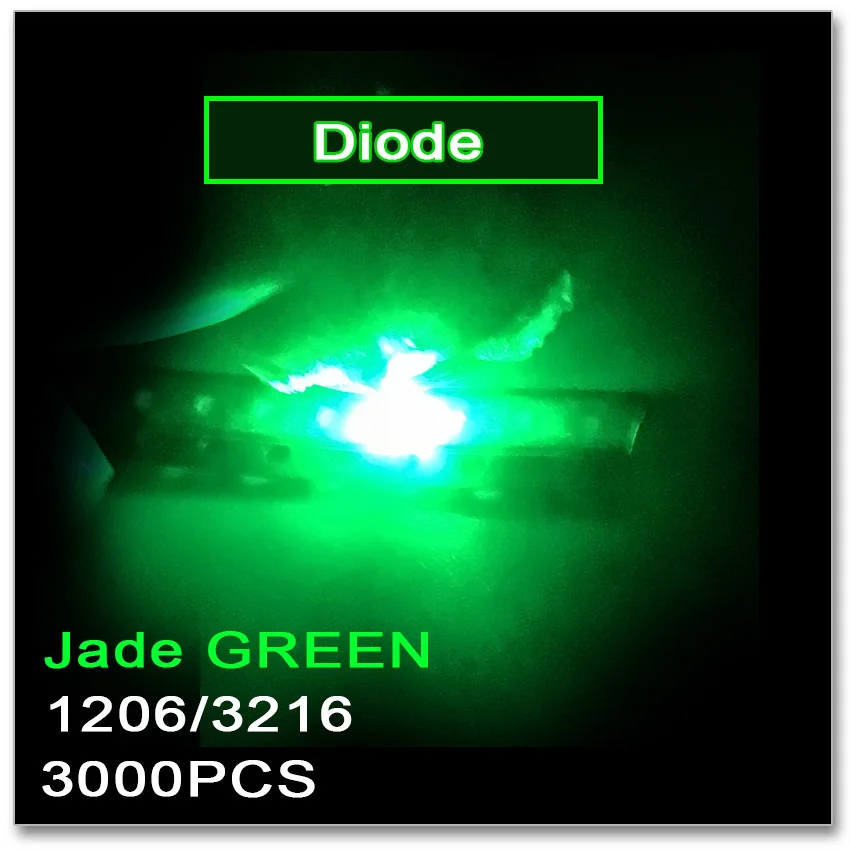 JASNPROSMA 1206 3216 SMD LED 3000 قطعة أحمر برتقالي أصفر أخضر اليشم أخضر جليد أزرق أبيض دافئ أبيض وردي أرجواني ضوء جودة عالية