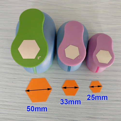 Imagen 2 del producto Perforadora de agujeros para manualidades EVA de papel con forma hexagonal, cortador hecho a mano para álbum de recortes, herramienta de corte gráfico DIY