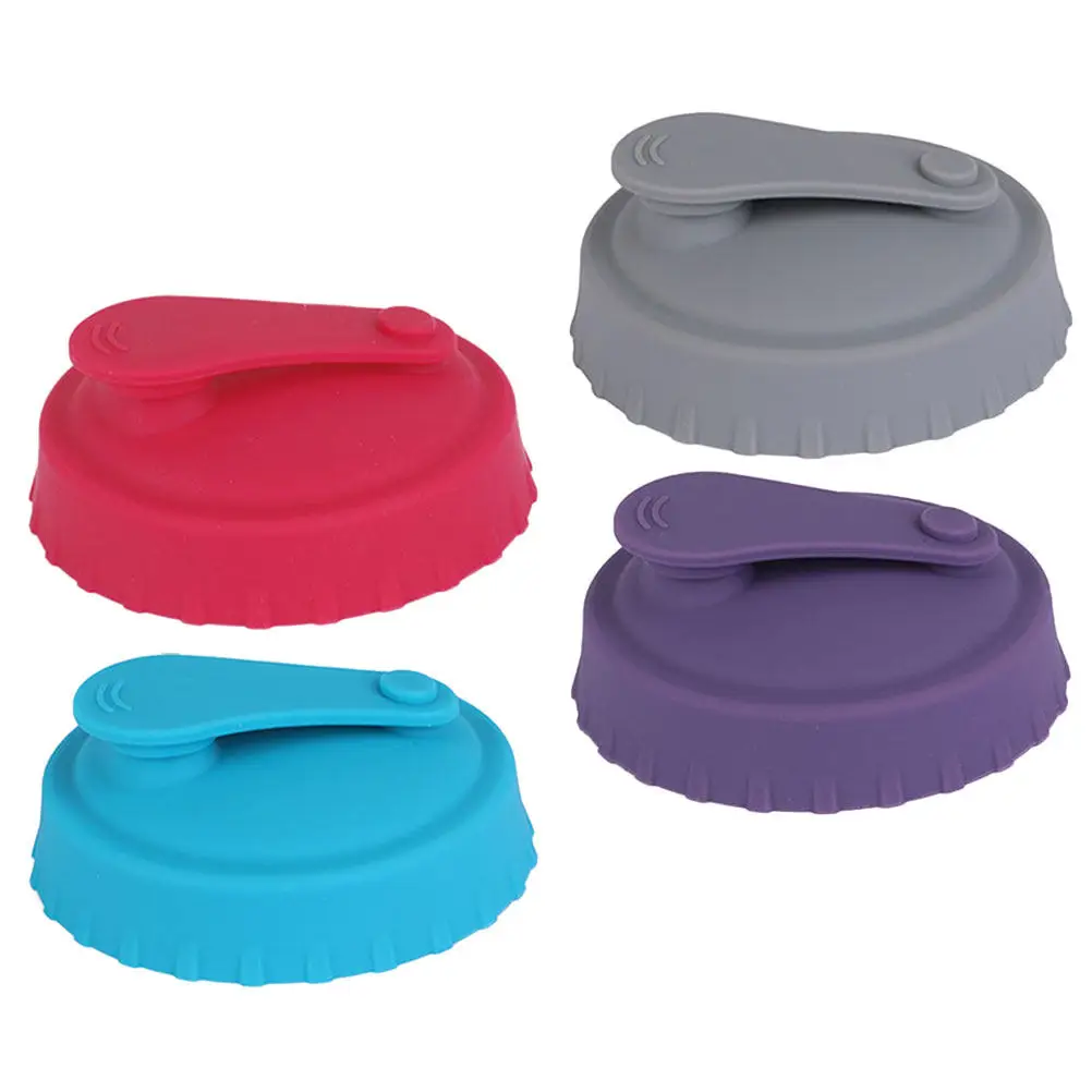 4 Tapas de Silicona de Grado Alimenticio para Latas, Reutilizables, a Prueba de Polvo y Fugas, Conservan la Frescura de Bebidas como Refrescos y Cerveza
