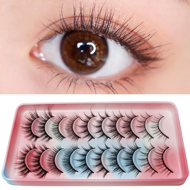 DIY Cluster Eyelash Extension Segmented Eyelash Roll Natural Cluster Segmented Eyelash Bundle Anime Eye Gaze