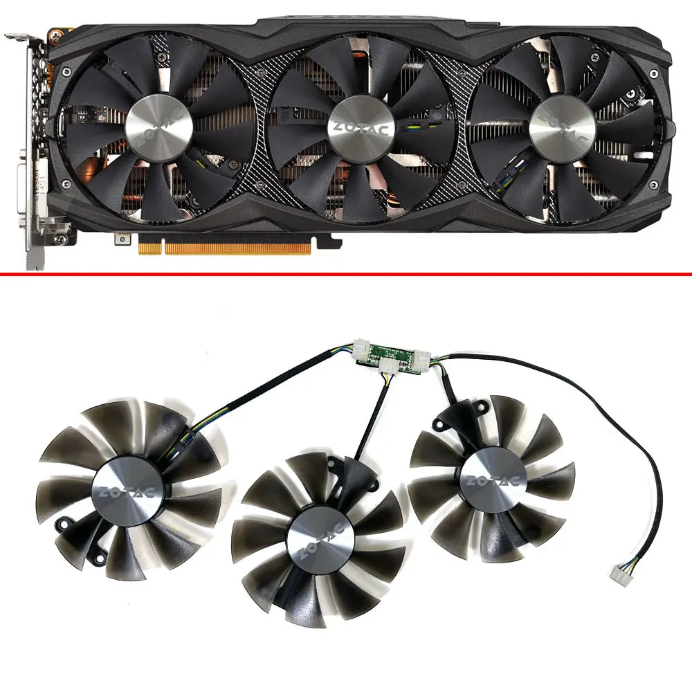 

3pcs 85MM 4Pin GA91S2U/H Cooler Fan For ZOTAC GTX980Ti 980 Ti AMP 970 GTX TITAN X ARCTICSTORM Graphics Video Cards Cooling Fans