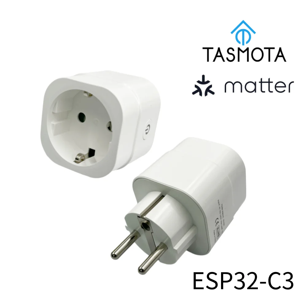 TASMOTA ESP32C3  EU Plug Works With Matter Home Assitant Electric Consumption Monitoring No Calibration Needed