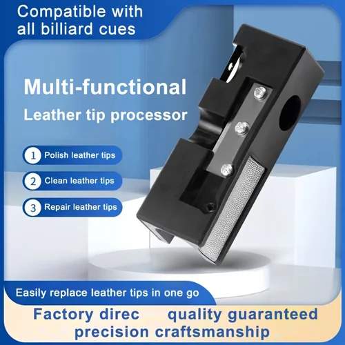 Imagen 1 del producto Herramienta para puntas de tacos de billar, moldeador de puntas de tacos de billar, accesorios para herramientas de punta de palo de billar para reemplazar y dar forma puntas de tacos