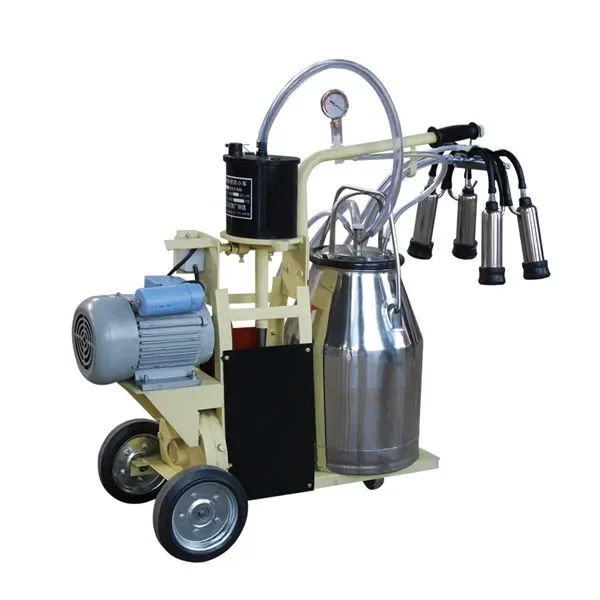 

Convenient piston type small agricultural machinery & equipment milking machine for goat cow