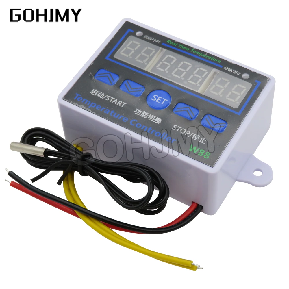 W1411 220V Thermostat LED Digital Temperature Controller 10A Switch Thermometer Smart Temperature Regulator W88 XH-W1411 NEW