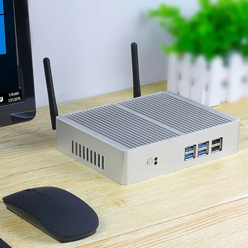BEBEPC Mini PC with Inter Core i7-4500U/i5-5300U Barebone Kit Support WiFi Linux Compact Computer for Industrial Win10Pro Ready