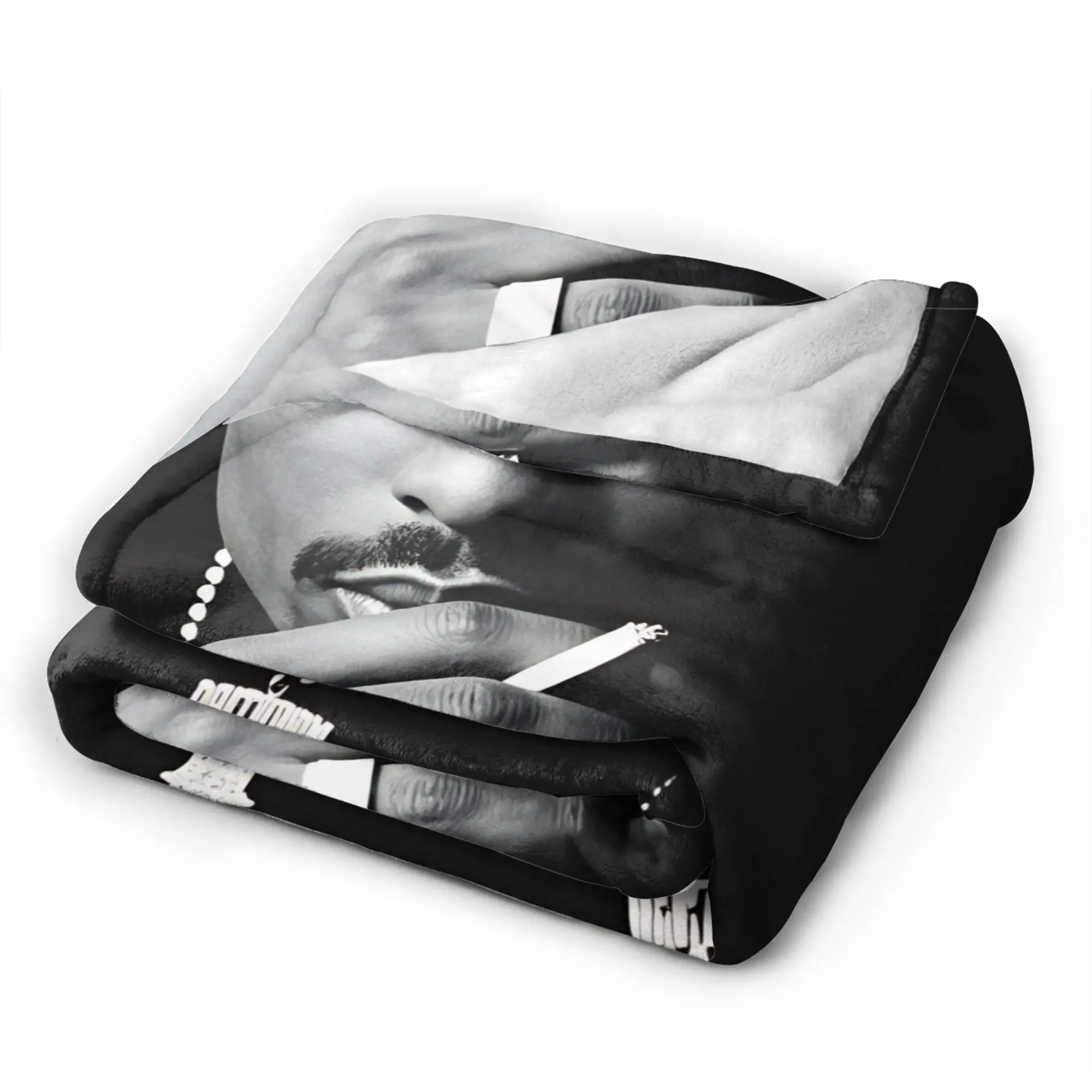 Rapper Tupacs Super Soft Blankets  Students Plush Throw Blanket Graphic Couch Chair Flannel Bedspread Sofa Bed Cover