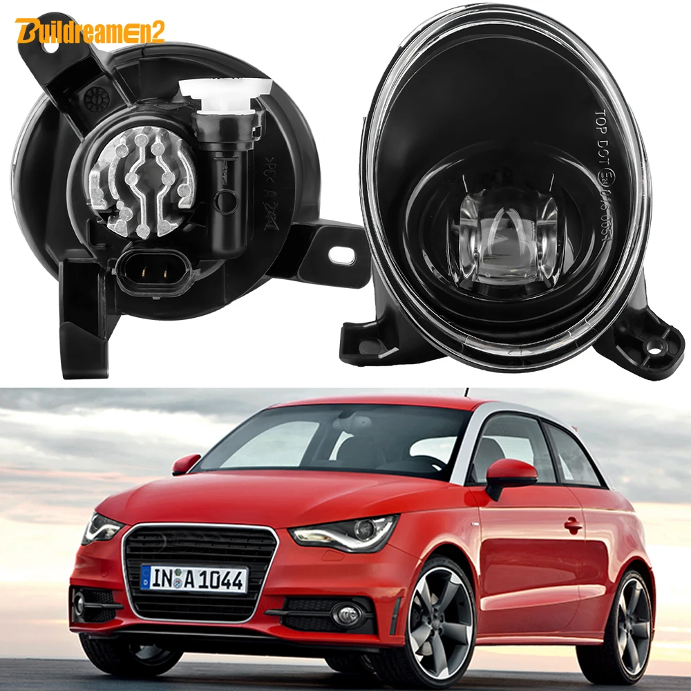 1 Pair Car 30W Front Bumper LED Lens Fog Light Accessories H11 For Audi A1 (8X) 2010 2011 2012 2013 2014