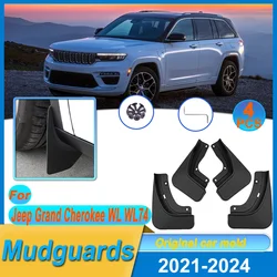 4pcs Mudguard For Jeep Grand Cherokee WL WL74 2021-2024 Mudflap Fender Flares Mud Flap Splash Guards Cover Wheel Car Accessories