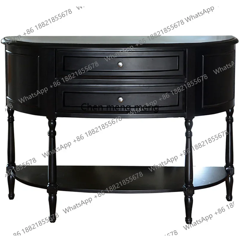 

cc182living room solid wood entrance table entrance cabinet, semi-round dining side cabinet, foyer cabinet small apartment