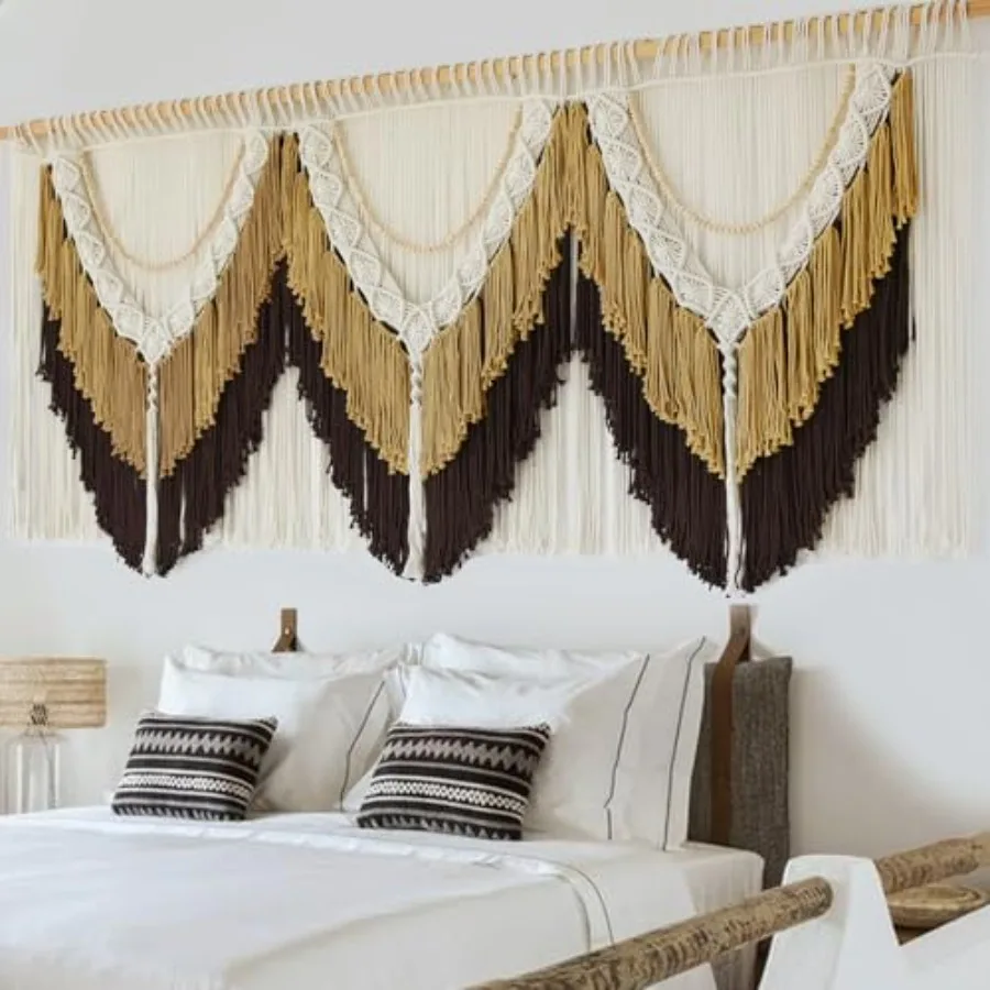 

IOWER rame l HanginBoho l Art - Очень большой размер 75" Ш x 35" Д - Декор для свадебного фона в гостиной и спальне - Современный дизайн