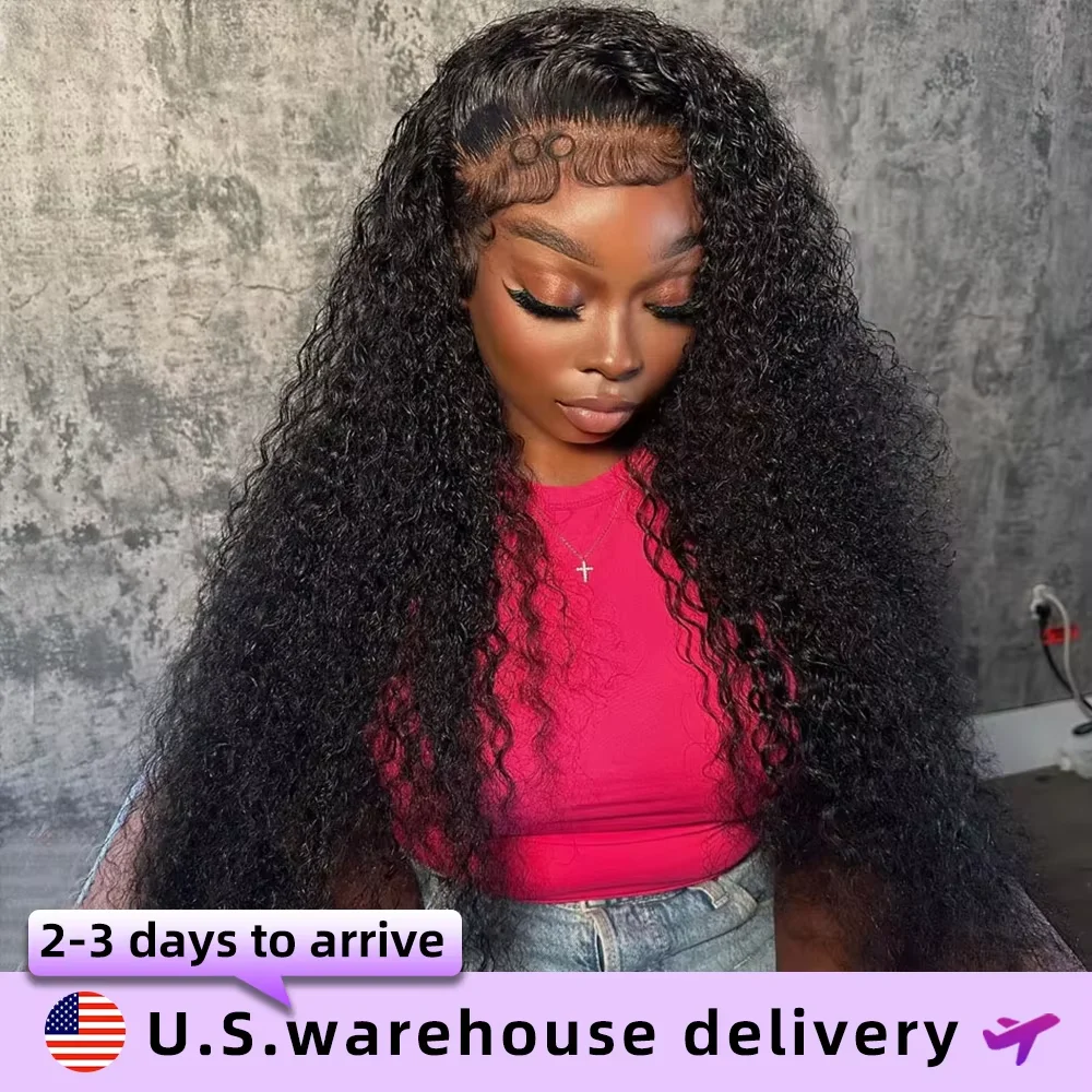 

40 46 Inch Curly Human Hair Wig Deep Wave 13x6 Hd Lace Front 100% Human Hair Wigs For Black Women Lace Frontal Pre Plucked Wigs