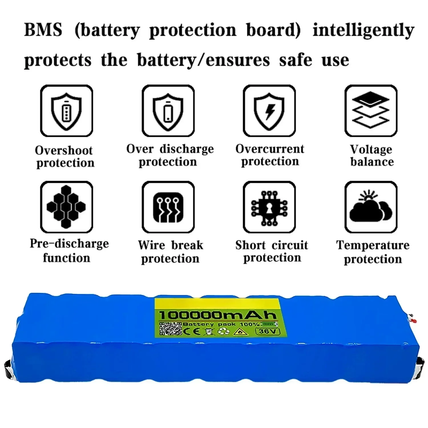 MKEPA 10S3P 36 فولت 100000 مللي أمبير 36 فولت سكوتر كهربائي بطارية حزمة 18650 ليثيوم M365 سكوتر كهربائي 36 فولت بطارية سكوتر #5
