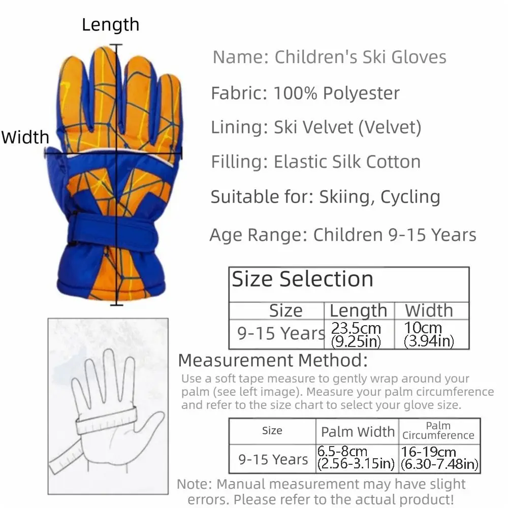 قفازات ثلج متينة مقاومة للماء للأطفال مقاومة للرياح سميكة للأطفال قفازات تزلج حرارية مرنة للشتاء على الجليد على الجليد #6