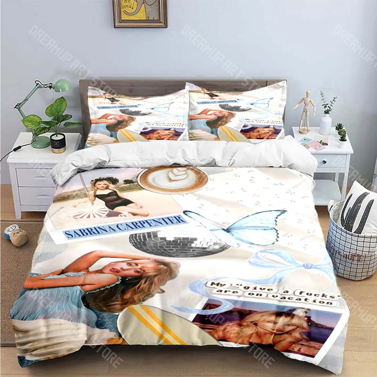 3D Printed Sabrina Pop Female Singer Bedding Set for Boys Girls Duvet Cover Pillowcase Twin Queen King Full Single Double Sizes