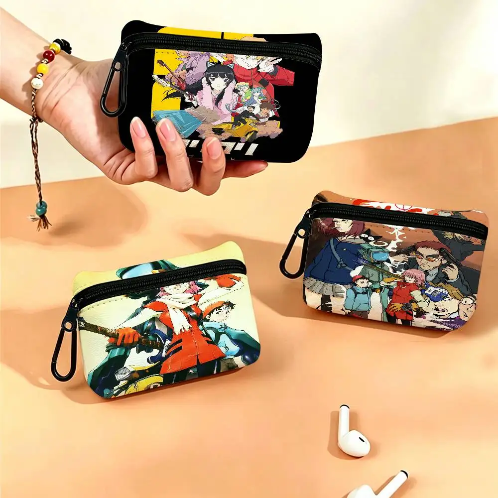 FLCL Anime Waterproof Oxford Cloth Zipper Wallet Portable Hanging Small Coin Purse For Travel