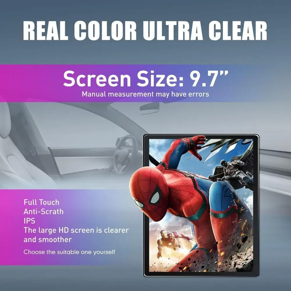 Tesla Style Car CarPlay Android Auto Navigation Stereo GPS Radio Reverse Camera 9.7" IPS Touchscreen Headunit Tablet Media Playe