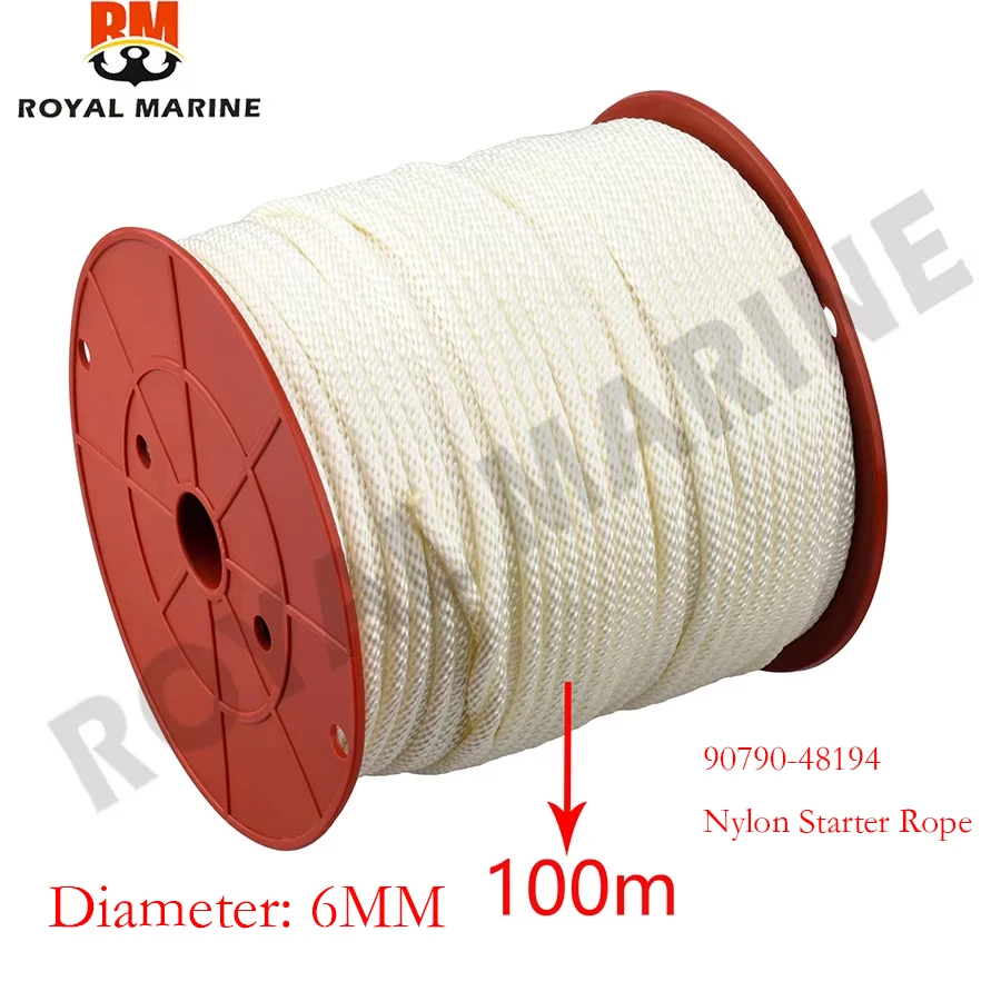 90890-44373 100M 5MM 90790-48194 100M 6MM Start Rope for Yamaha Outboard 2T 6-40HP 4T F4-F40 90890-44373-00 907-90481-93-00