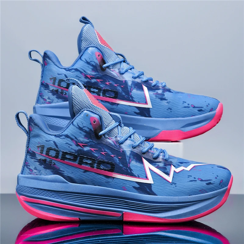 

Men Women Basketball Shoes Outdoor Cushioned Sneakers Anti-slip Ankle Support Athletic Shoes Breathable Basketball Combat Boots