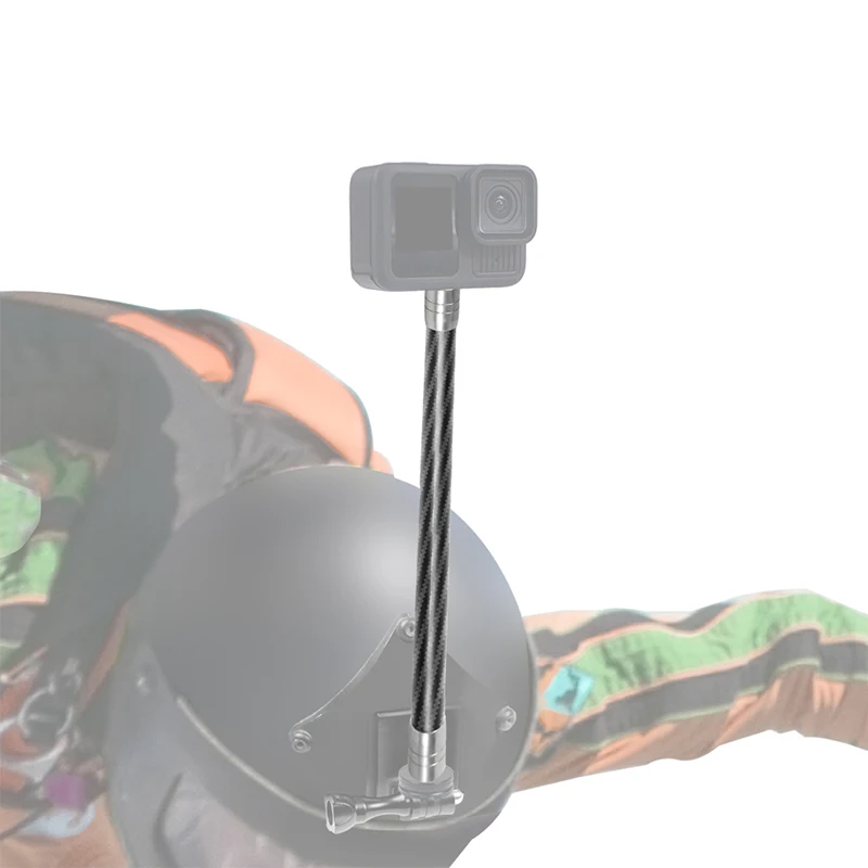 Tige d'extension de bras de bâton de Selfie monopode en Fiber de carbone, trou de vis 1/4 pour GoPro 13 Insta360 X5 X4 DJI Osmo Action 5Pro caméra