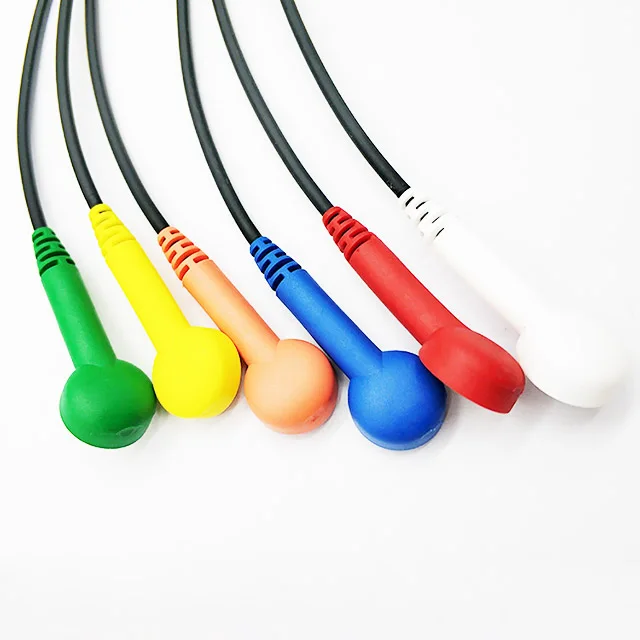 Compatible Schiller MT101/MT102 6 Leads TPU Holter ec g Cable with Snap Type