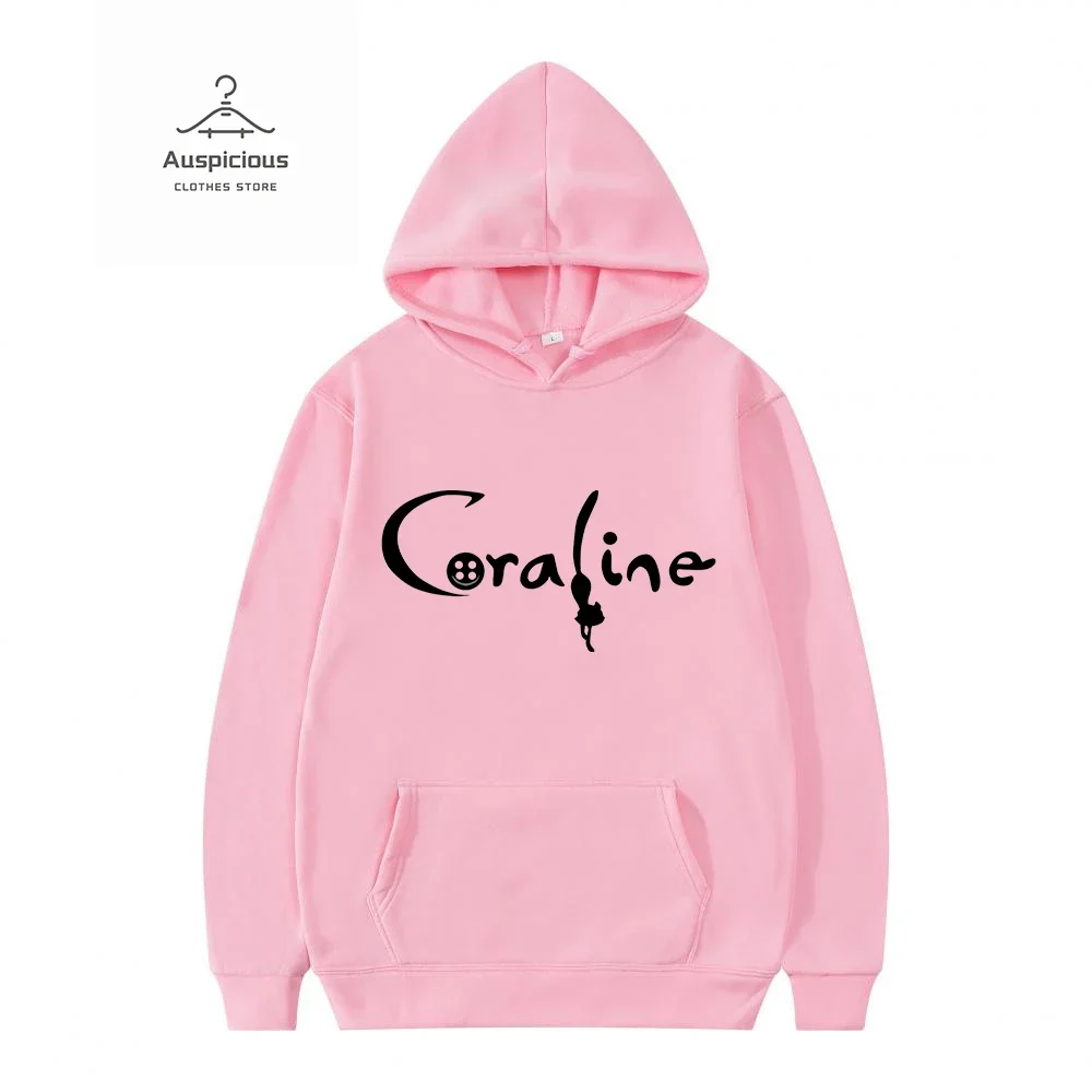 Cartoon Coraline Printed Hoodies Men and Woman Streetwear Hoodie Hooded Sweatshirts Pullovers