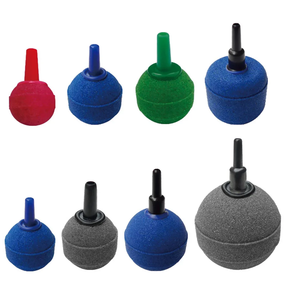 

5pcs 20/30/50mm Aquarium Air Stones Bubble Oxygen Diffuser Ball Shaped Airstone for Large and Small Fish Tank Pond Hydroponics
