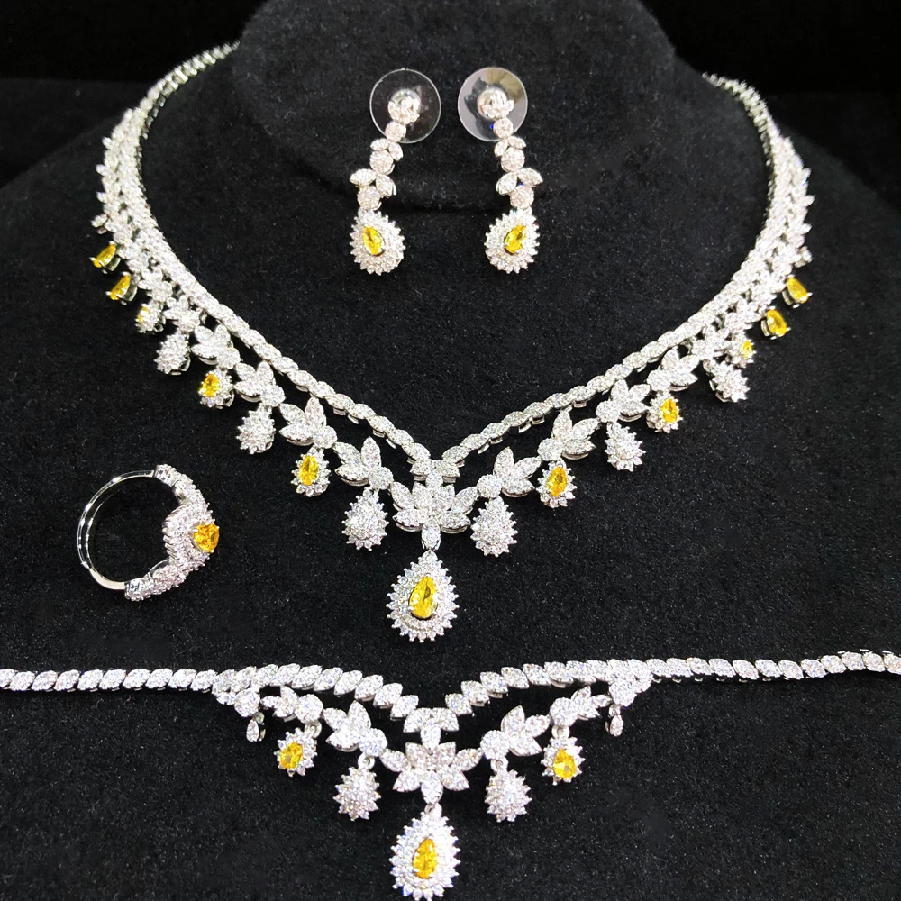 

GODKI New Bicolor 4Pcs African Jewelry Sets for Women Wedding Luxury Naija Dubai Jewelry Set Cubic Zirconia Bridal Jewelry Sets