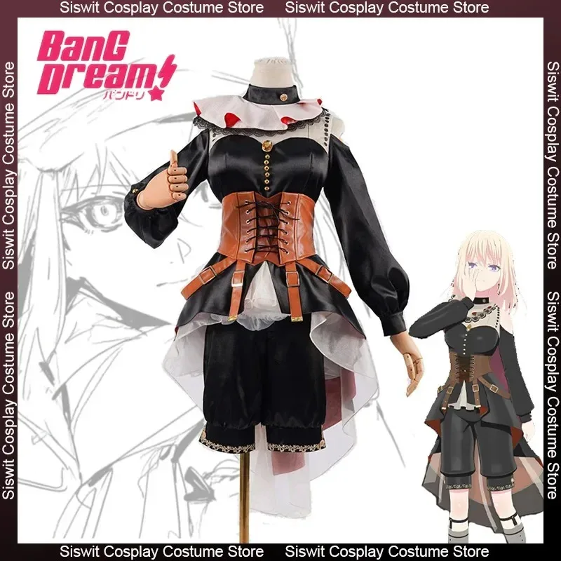 

Anime Ave Mujica Misumi Hatsune Cosplay Costumes Stage Show Uniforms Accessories Full Set Carnival Party Dress Up Women Suits