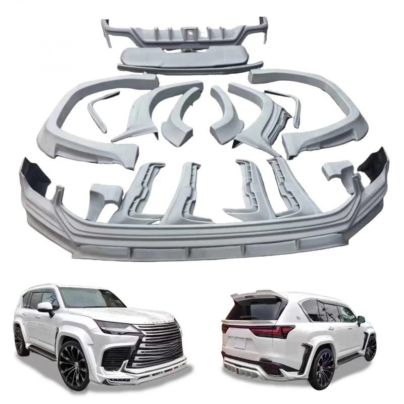 Practical Wide Body Kit LX600 Front Lip Diffuser Wheel Eyebrow Sport Style Universal Fit Car Guard