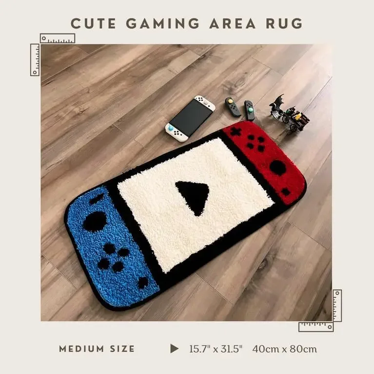 Handle Game Console Imitation Cashmere Carpet Game Room Decorative Carpet Living Room Floor Mat