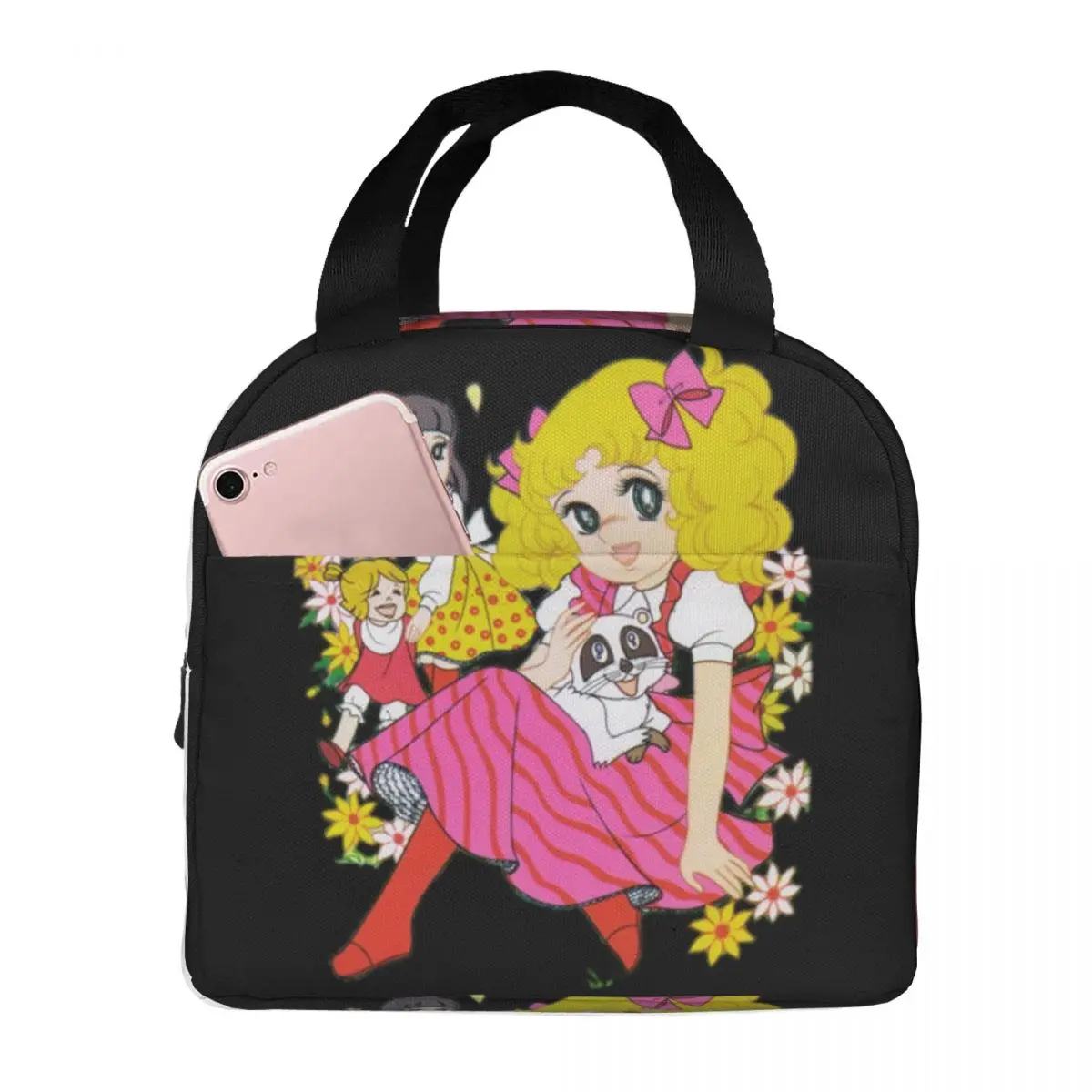 Candy Candy Insulated Lunch Bag for Women Leakproof Animated Anime Movies Thermal Cooler Bento Box Office Picnic Travel