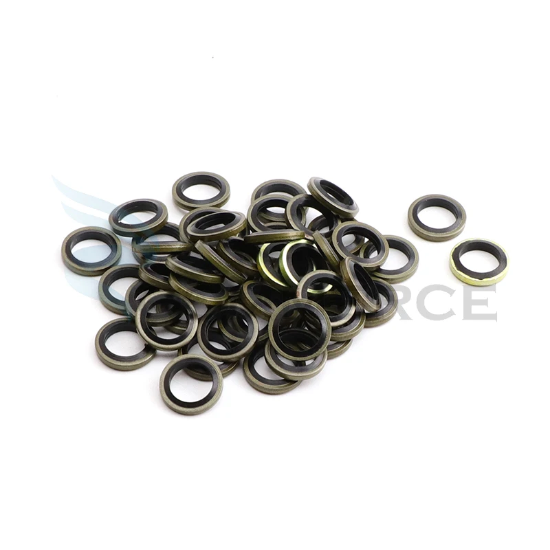 50pcs M8 M10 Banjo Bolt Oil Drain Screw Sealing Washer gaskets for Motorcycle Hydraulic clutch Brake Pump Brake Hose Caliper