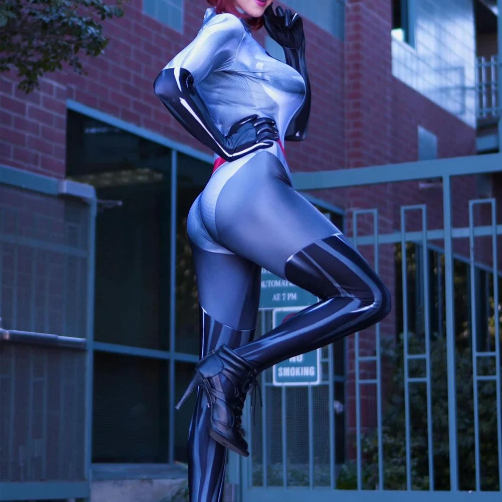 أزياء Elastigirl 2 التأثيرية للفتيات والنساء من Zentai بدلة الهالوين للبالغين والأطفال الخارقين