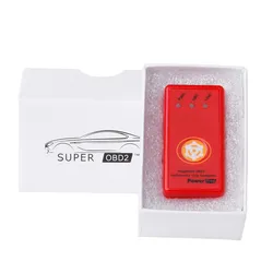 1Pc Red Diesel Vehicle OBD2 ECU Chip Tuning Box Plug Drive Super Upgrade OBD II Reset Function for vehicles