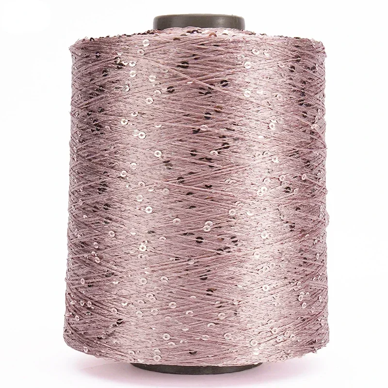 500G brokat FancyYarn cekiny ręcznie szydełkowane nici do robienia na drutach ubrania Needleworkyarn z cekinami przędza dziewiarska robótki cekiny