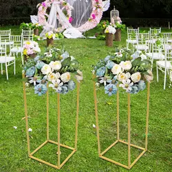 2 Stück abnehmbare Hochzeit Kunst DIY Stand Ballon Blume Eisen dekorative Rack Gold Party Hochzeit Ornamente stehen