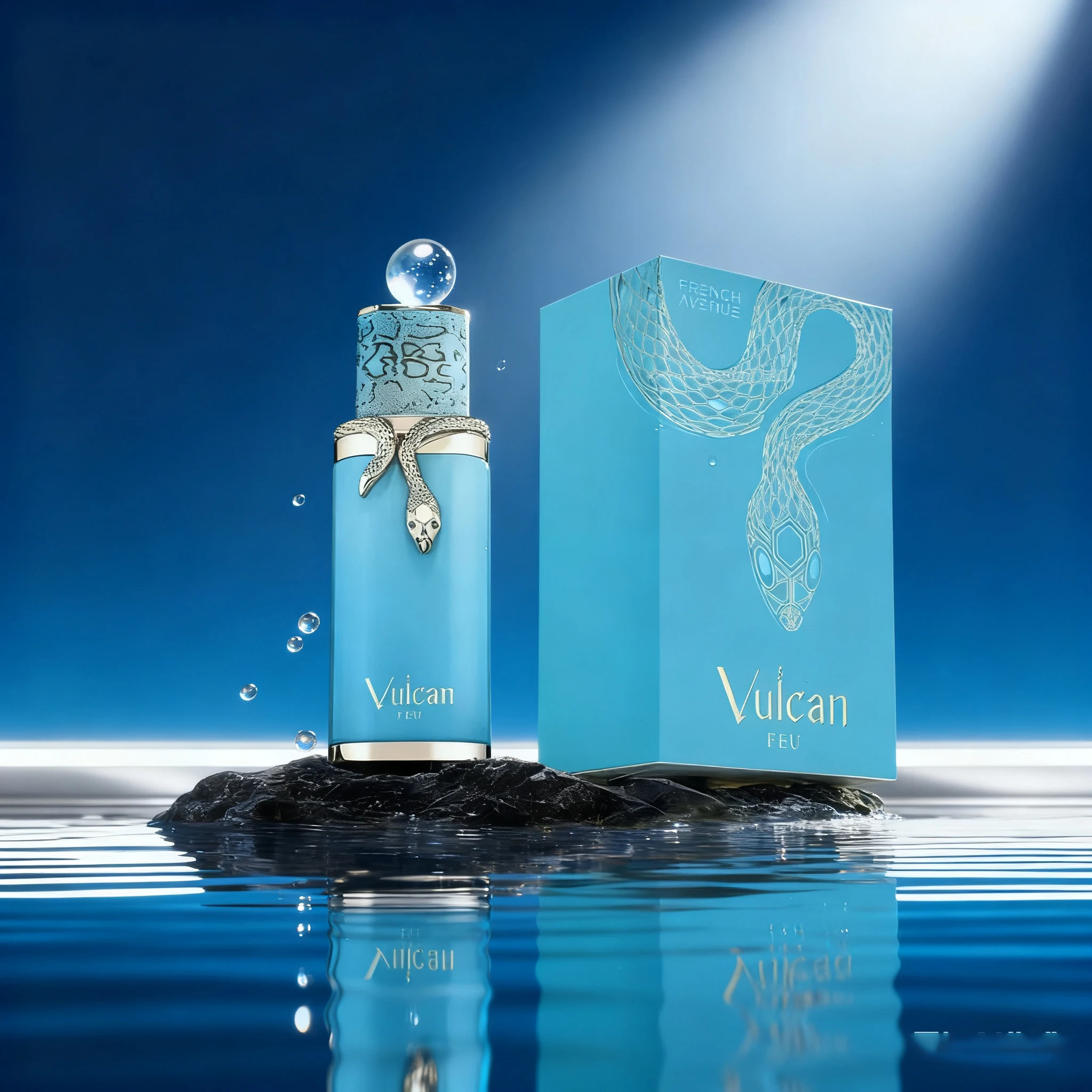 Новый мужской парфюмерный спрей Vulcan Feu French Avenue Fragrance World на 3,4 унции, стойкий и очаровательный цветочный аромат - без алкоголя, нет