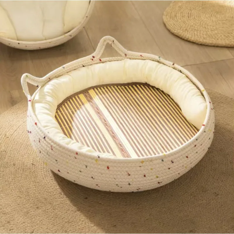 New Cotton Rope Cat Dog House Four Seasons General Winter Sleeping Home Pet Dog Cat Ear Claw Dog Bed