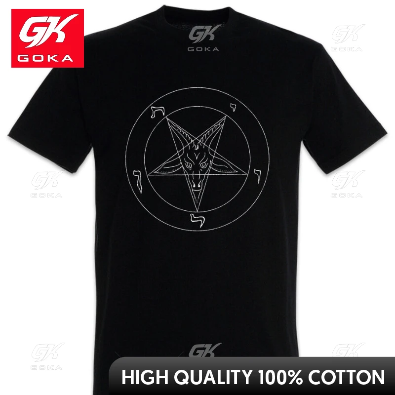 Sigil of Baphomet Graphic T Shirts Mens Clothing New in Tops & Tees Cotton Women Printed T-shirt Y2K Clothes Anime Funny Tshirt