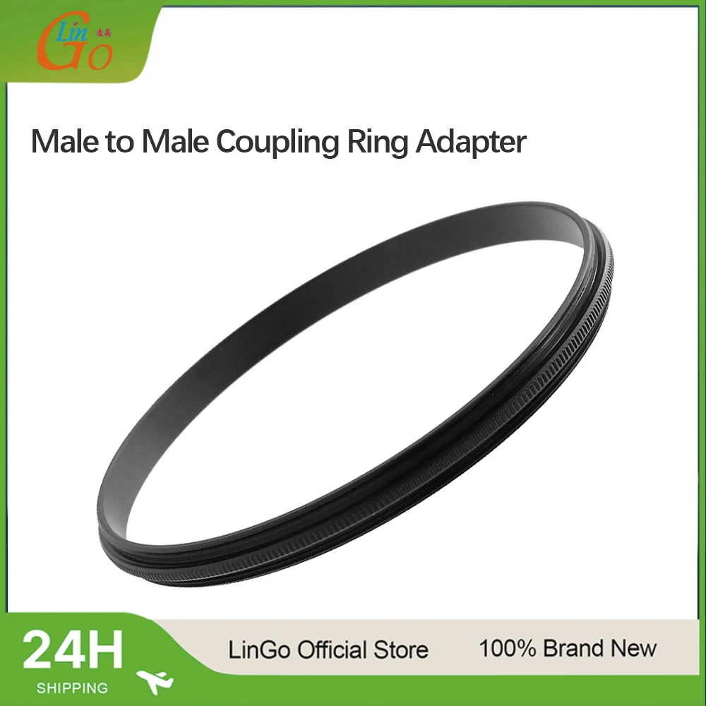 Male To  Coupling Ring Adapter For Lens Filter 82-82mm  To Aluminum Alloy Metal Ring Adapter