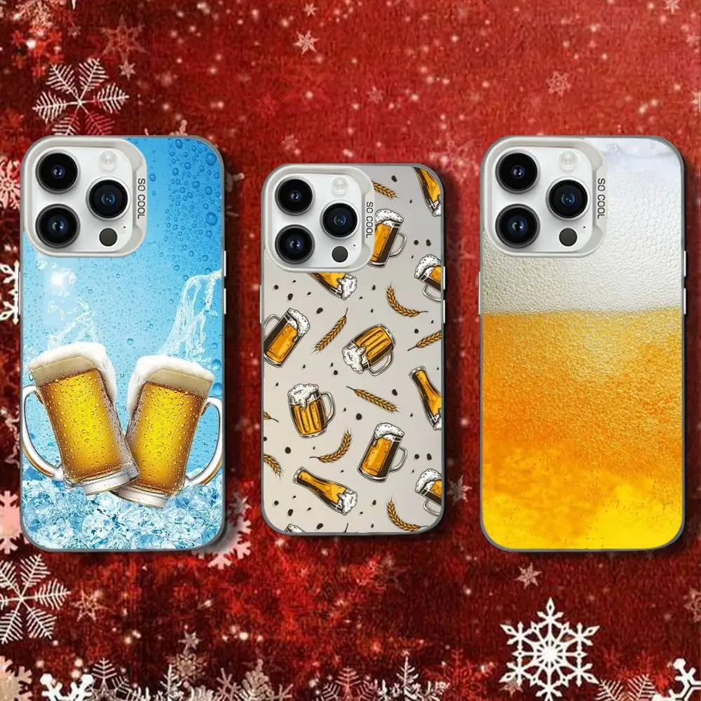 

B-Beer Refreshing A-Alcohol For iPhone 15,16,17,11,13,12,14,Pro,SE4,Max,Plus,Air,Mini Anti Fall White Hard Bumper Phone Case