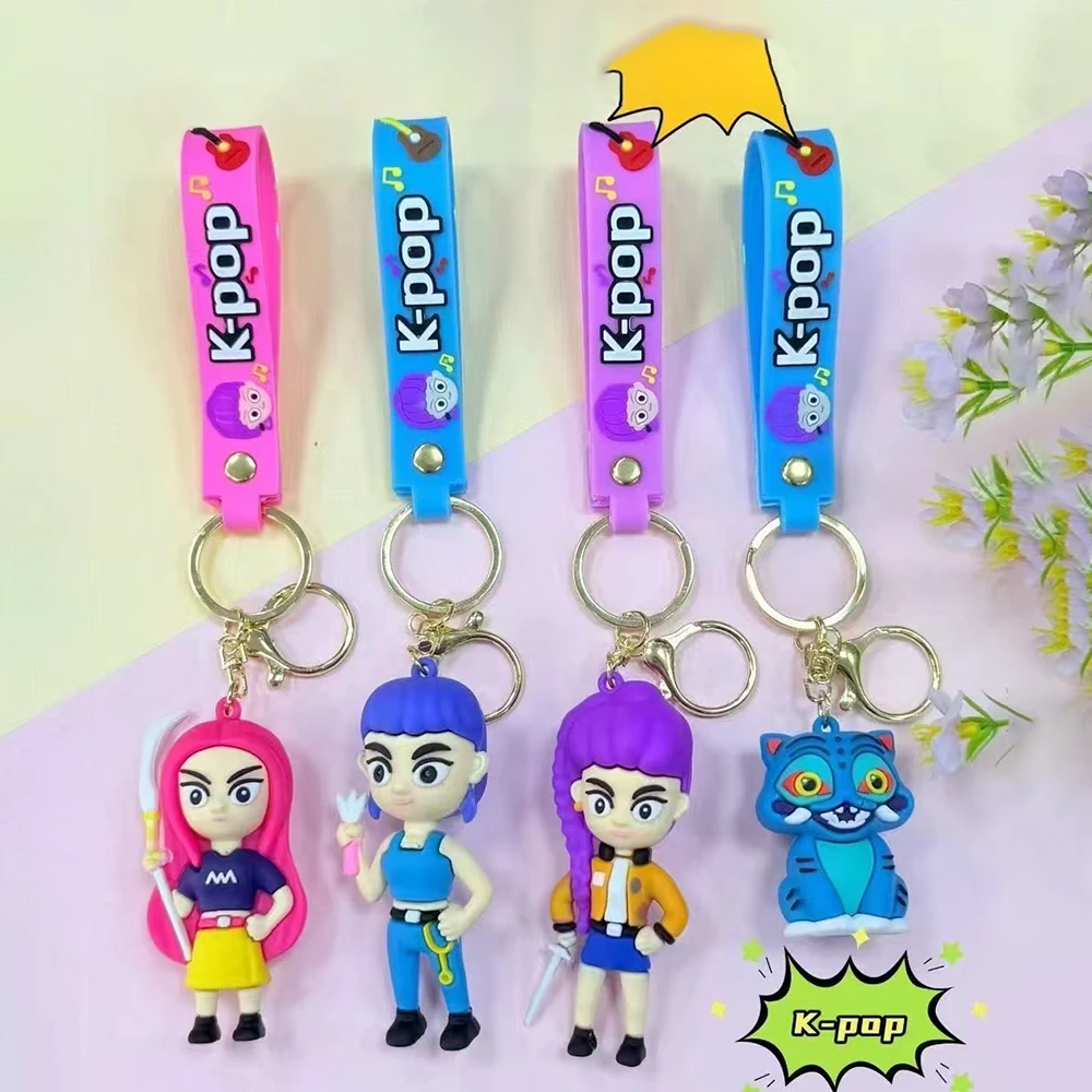 KPop Devil Hunter Ciondolo periferico Rumi Mira Zoe Portachiavi in PVC Zaino Decorazione Accessori pendenti Giocattoli