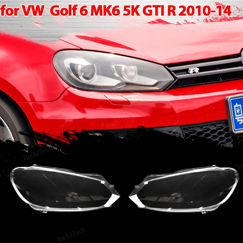 

Car Transparent Housing Front Headlights Lens Shell Cover Glass Lampcover Lampshade For Volkswagen VW Golf 6 MK6 GTI R 2010-2014