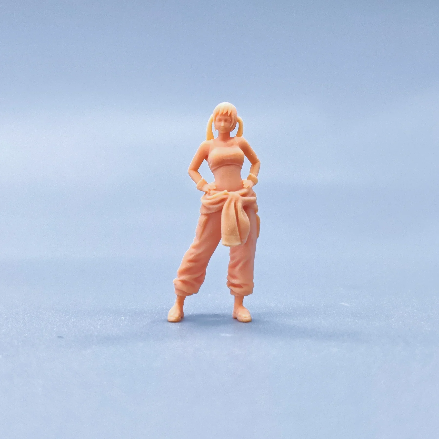 Figuren Maßstab Modell Harz Cargo hose Doppel Pferdes chwanz Mädchen ungefärbte Miniaturen Diorama hand bemalt s405