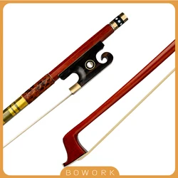 4/4 Violin Bow Top Level Pernambuco Performance Perfect Balance Real Mongolia Horse Hair Snail Frog Bow Violin Parts Accessories