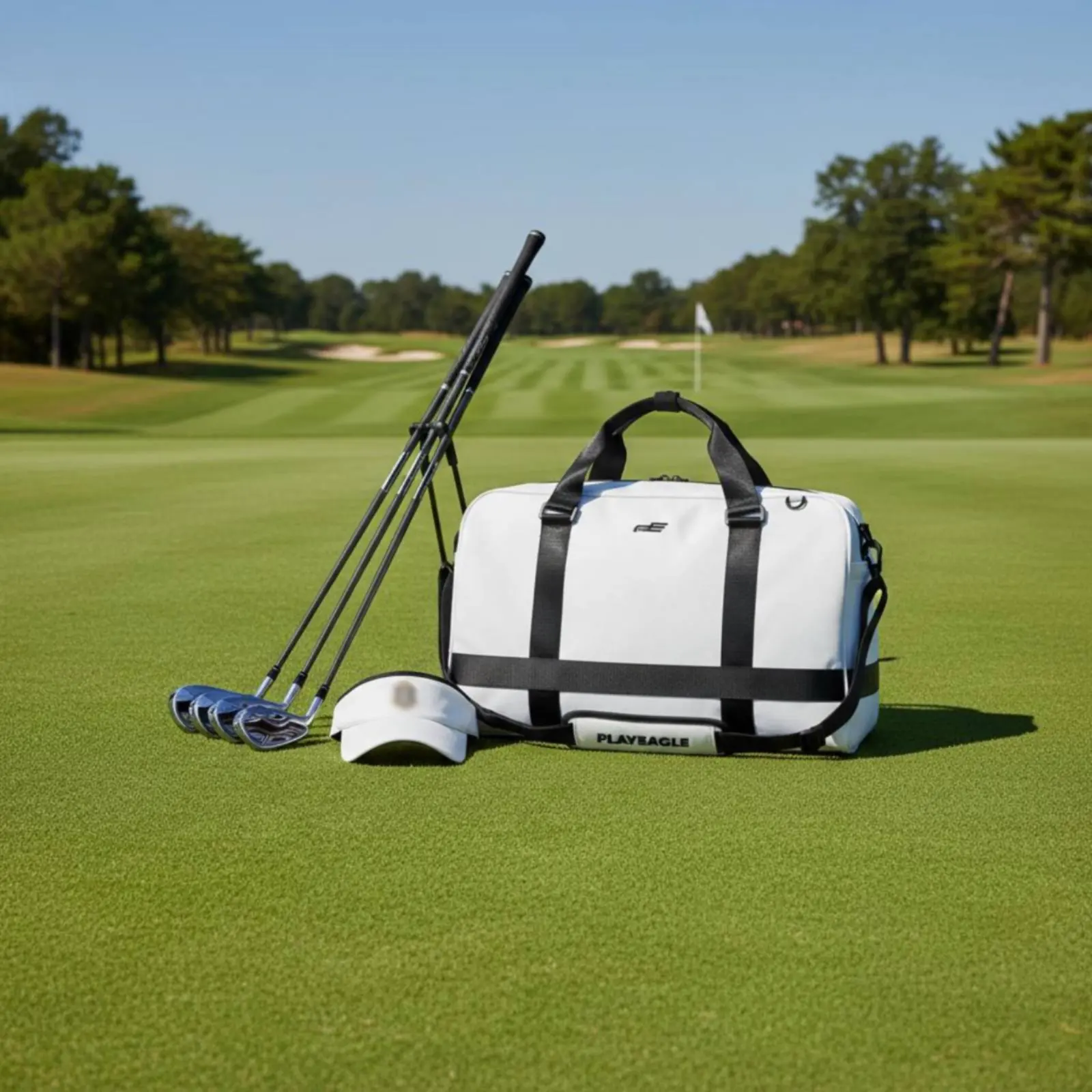 Golf Clothes Bag Portable Golf Duffel Bag Shoe Compartment Duffel Easy to Clean Water Resistant for Travel