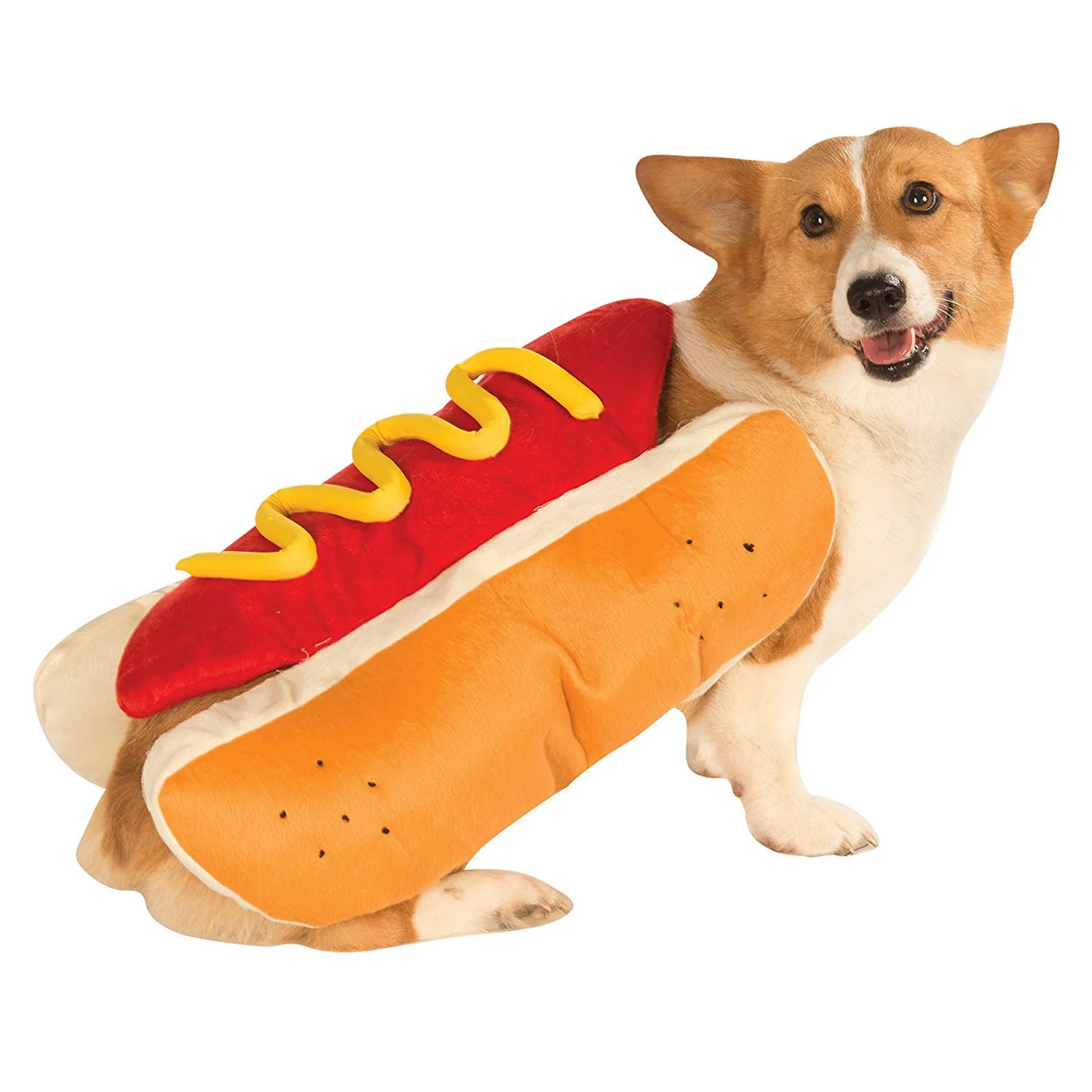 Hot Dog Clothes Dog Cat Costume Funny Halloween Dachshund Sausage Shaped Adjustable Uniform Jacket Pet Dress Up Party Costumes