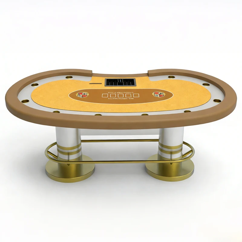 

Столы для покера из нержавеющей стали, классические, профессиональные, овальные, на 10 человек, роскошные, на заказ, для казино, Китай