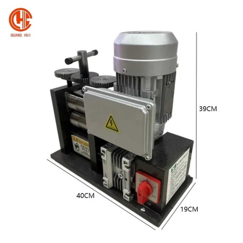 【New】Goldsmith Sheet 370W Mill Gold Silver Jewellery Metal Rolling Machine for Jewelry Sheet Semicircle Line Processing Equipmen